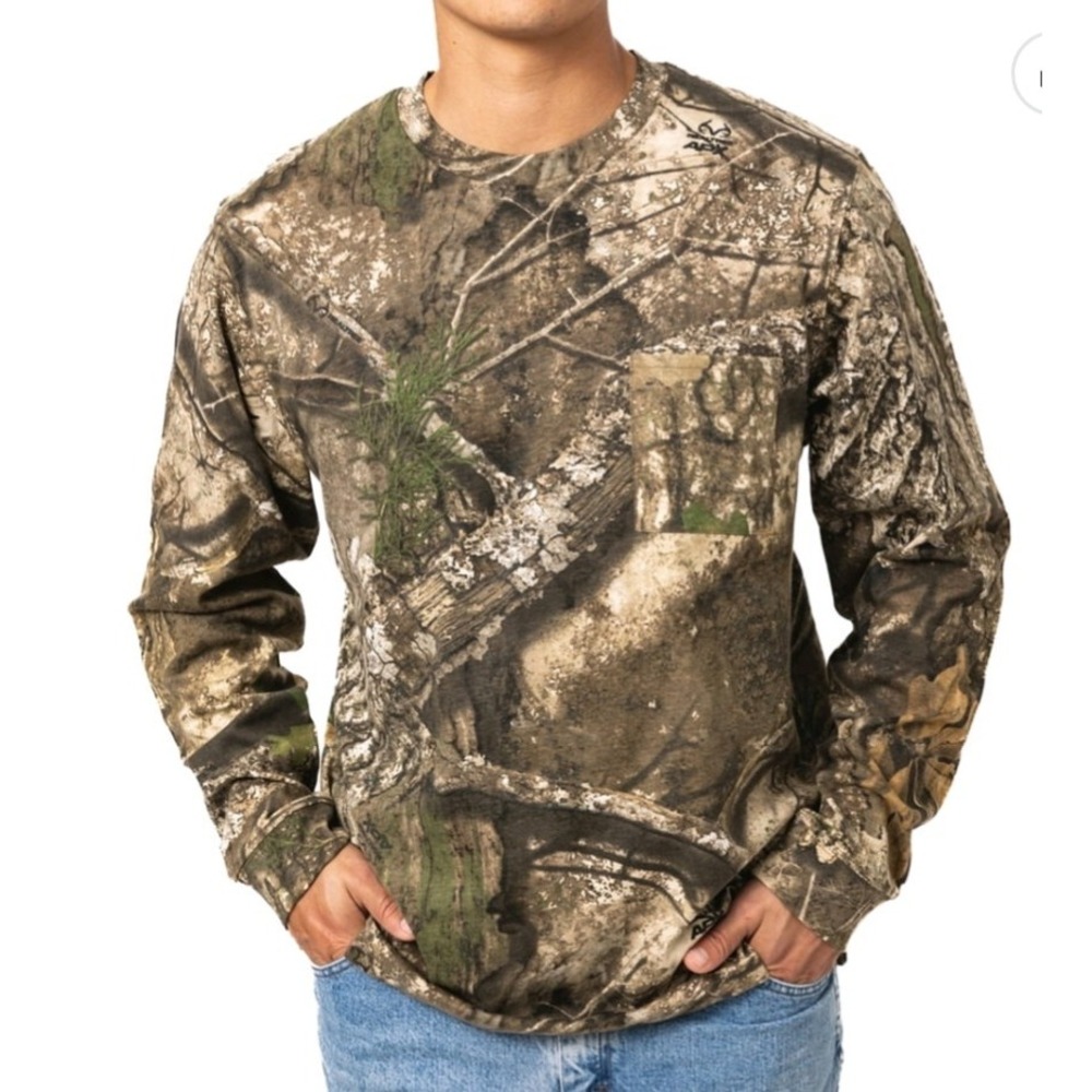 RealTree Camo Men's Unisex Realtree Long Sleeve T-Shirt size Medium (38-40) NEW